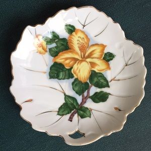 Vintage Nasco Floral Plate Trinket Dish
